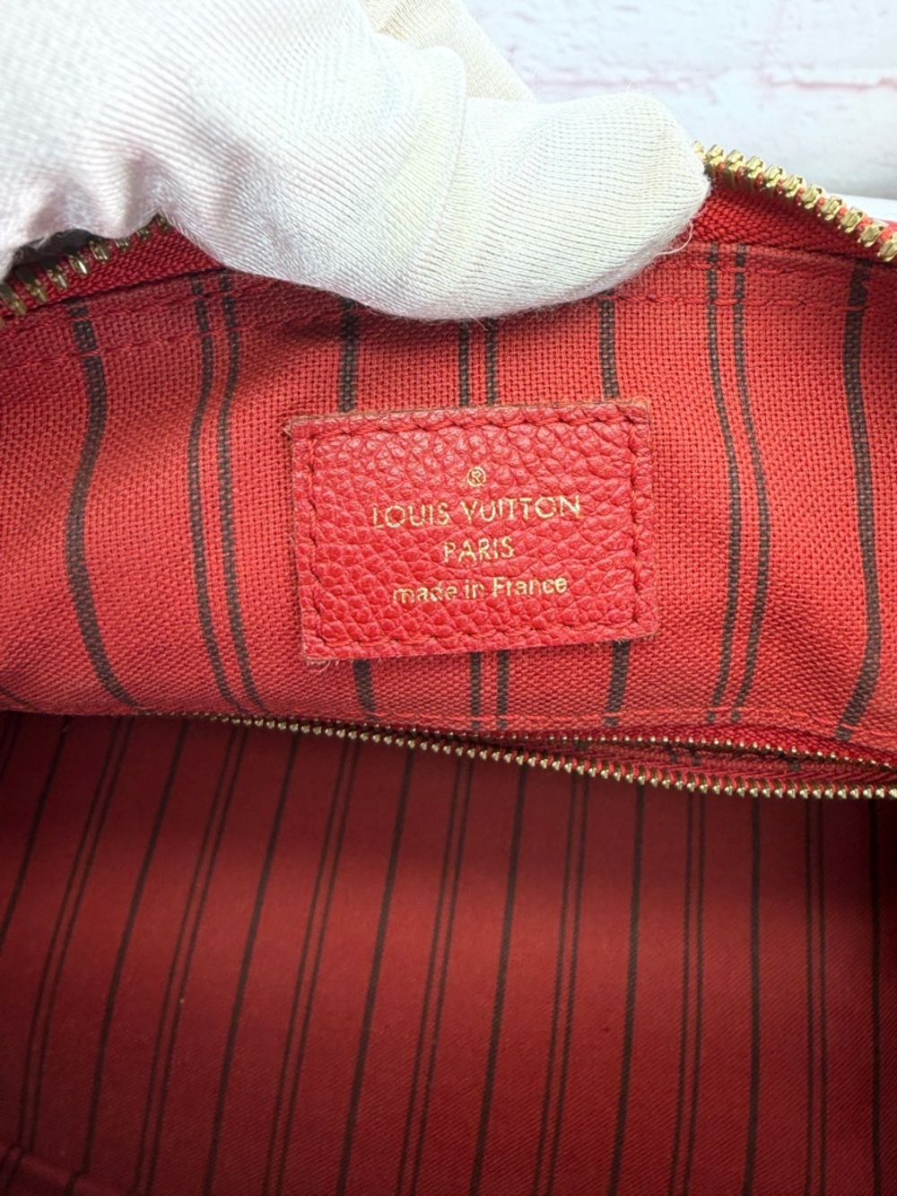 Authentic Louis Vuitton Red Empreinte Speedy 25 Handbag Shoulder Bag - Picture 13 of 15